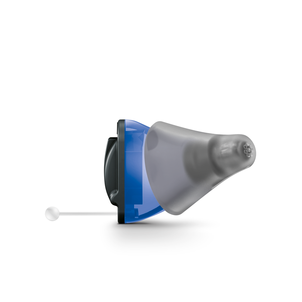 Blaues Signia Silk mit aufgesetztem Silikon-Dom